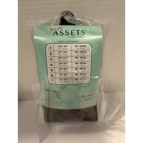 Assets by Sara Blakely Shaping Tights Womens 5 Wish Bone Textured Control Pantyh - Picture 4 of 4